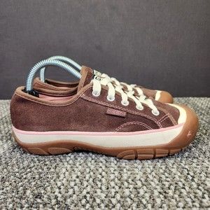 KEEN Ventura Girls Size 3 Brown Suede Athletic Outdoor Lace Up Sneakers Shoes